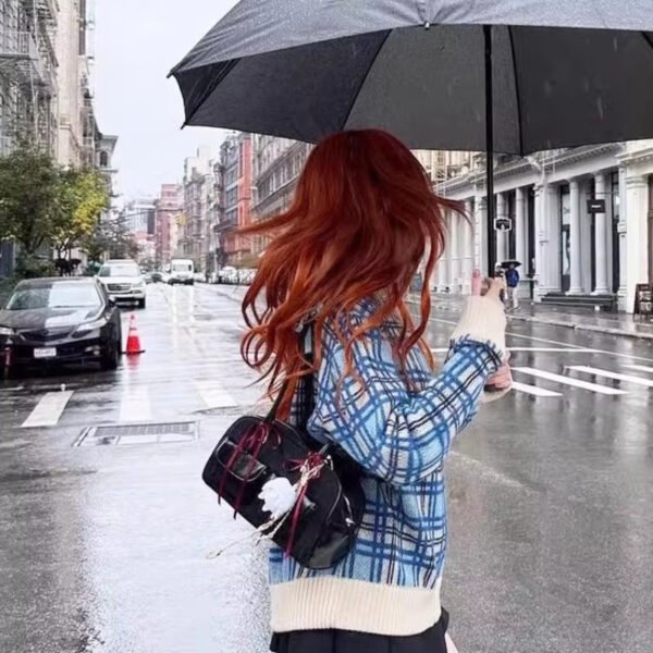 Lux Trendy Street Standoil Korea Designer Bowling Box Handbag for Women Boston Tote Bag Black - Image 2
